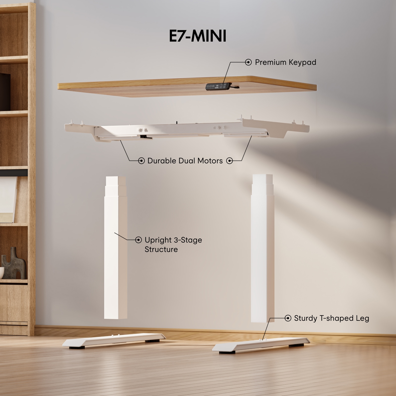 FlexiSpot Small Standing Desk | E7 Mini Sit Stand Desk for Closet